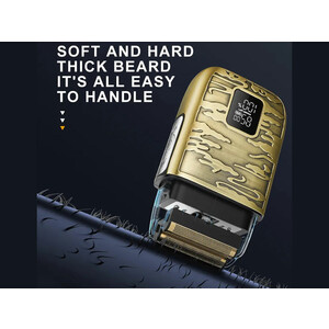 کیفیت ریش تراش ضدآب شارژی حرفه‌ای دارای نمایشگر کیمی Kemei Mini Beard Shaver Km-870 Portable