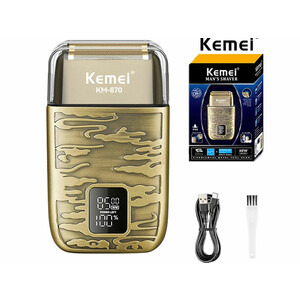 فروش ماشین اصلاح ضدآب شارژی حرفه‌ای دارای نمایشگر کیمی Kemei Mini Beard Shaver Km-870 Portable