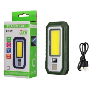 چراغ قوه شارژی جون فمن JUNFEI مدل JF-2001 با پنل COB