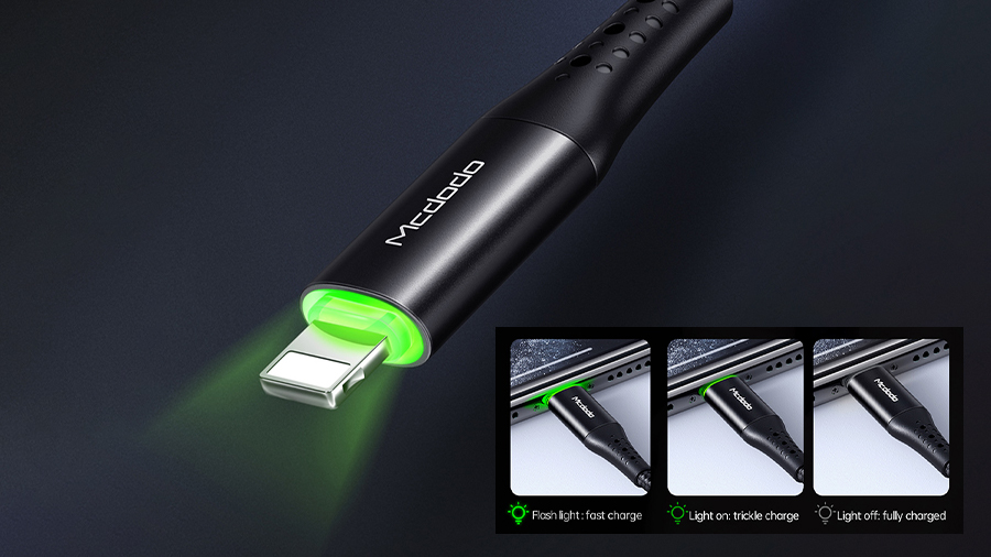 کابل شارژ و انتقال دیتا تایپ سی به لایتنینگ 1.8 متری فست مک دودو MCDODO Auto Power Off Type-C to Lightning 1.8M CA-736 دارای دو تراشه کنترل هوشمند
