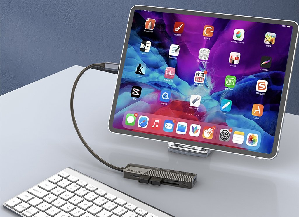 هاب آداپتور تایپ سی چند منظوره اوریکو مدل MDK-4P