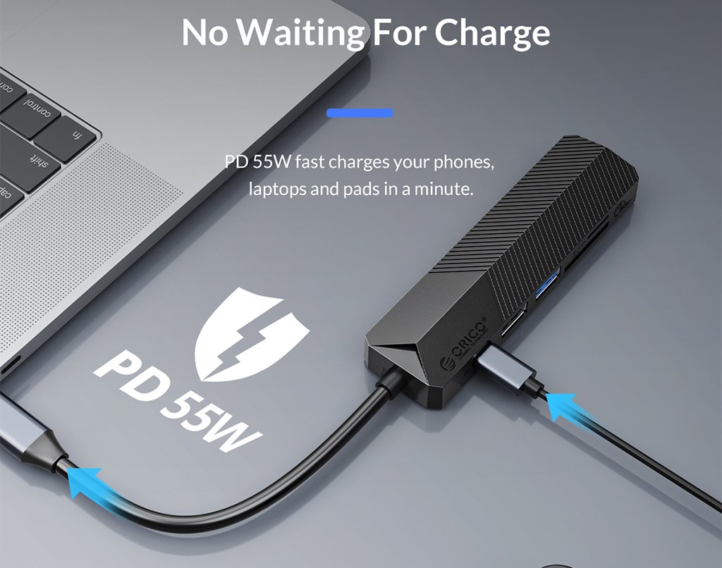 هاب آداپتور تایپ سی چند منظوره اوریکو مدل MDK-4P