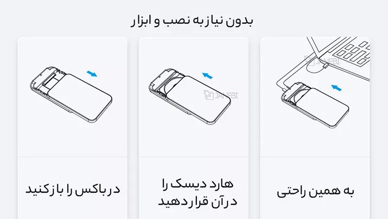 نصب آسان بدون ابزار