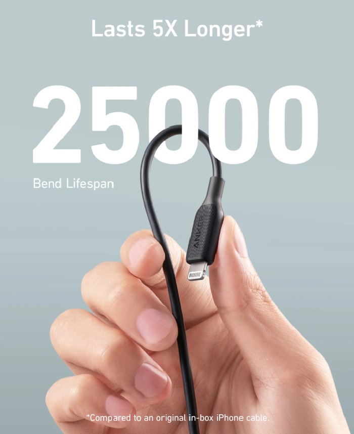 کابل لایتنینگ مقاوم در برابر خمش