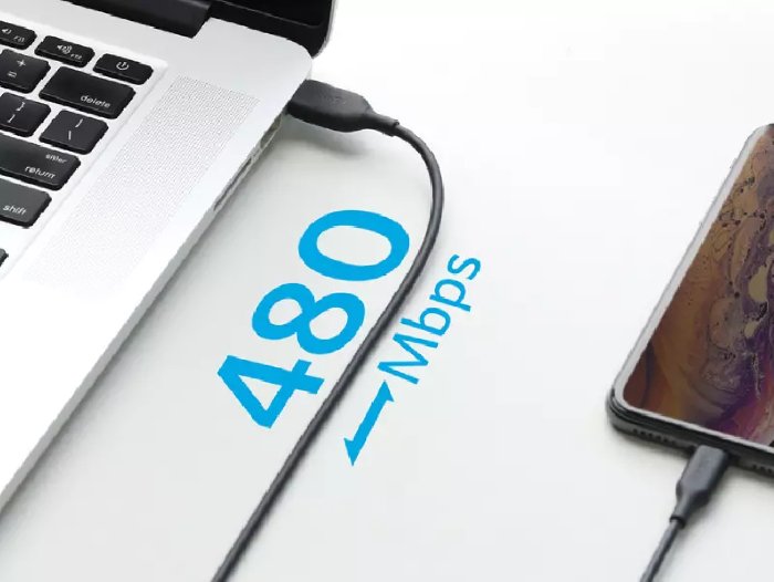 سیمشارژر آیفونی با قابلیت انتقال داده