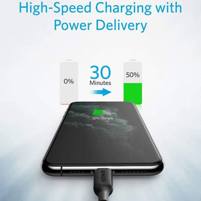 قابلیت شارژ سریع کابل آیفونی