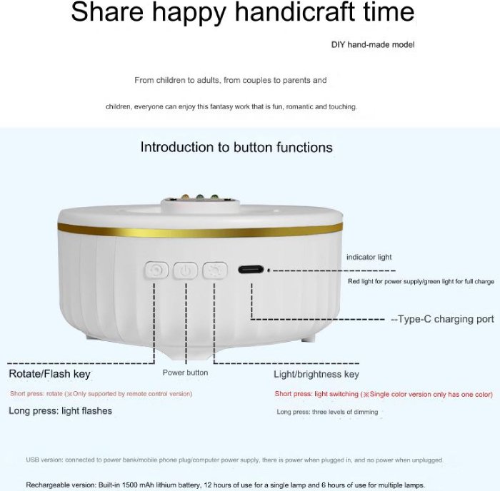 چراغ کهکشانی ستاره قابل شارژ