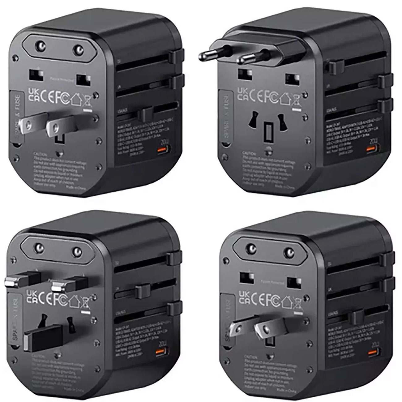 پلاگینهای مختف شارژر دیواری