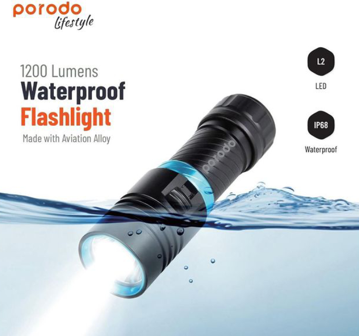 چراغ قوه شارژی ضدآب پورودو