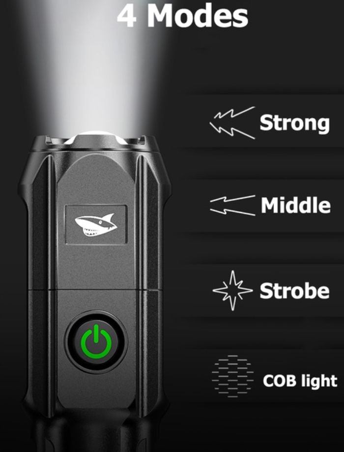 چهار حالت روشنایی چراغ قوه