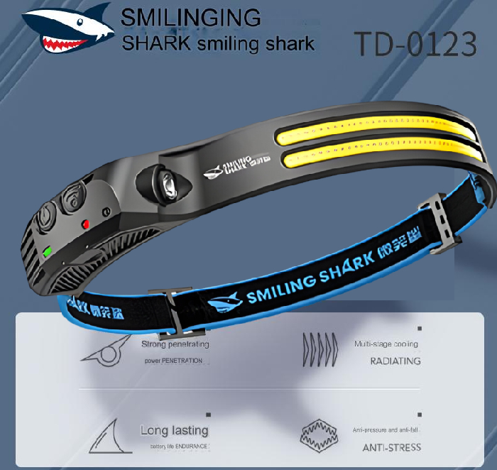 چراغ پیشانی شارژی دو نوار سفید