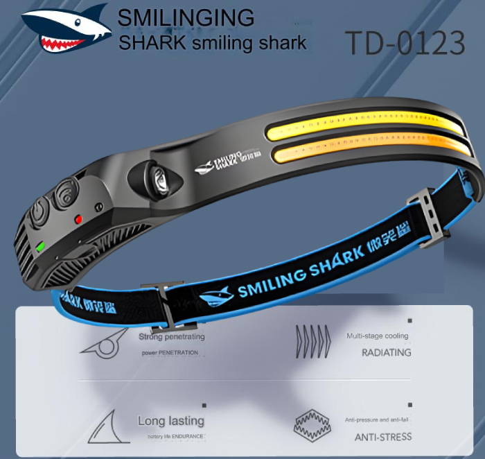 چراغ پیشانی شارژی دو نوار سفیدزرد