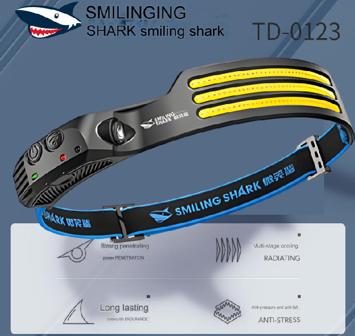 چراغ پیشانی شارژی سه نوار سفید