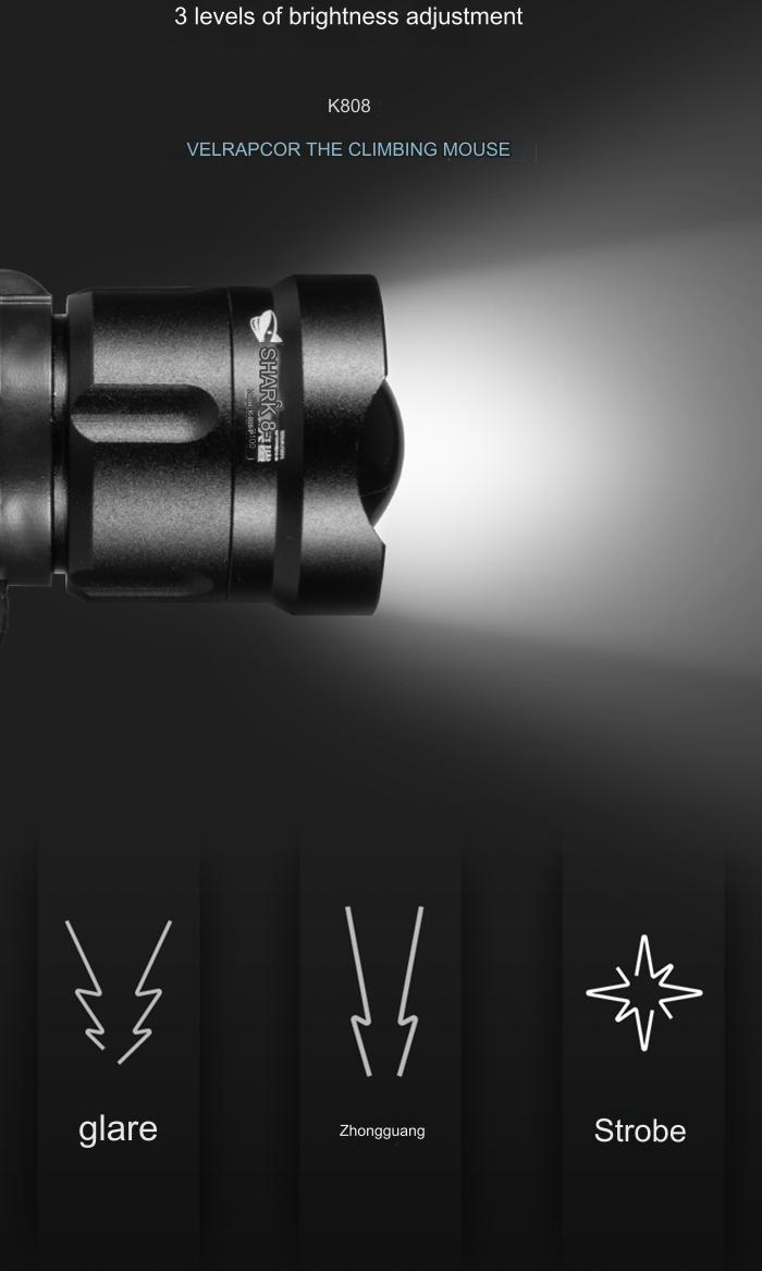 سه حالت روشنایی چراغ قوه