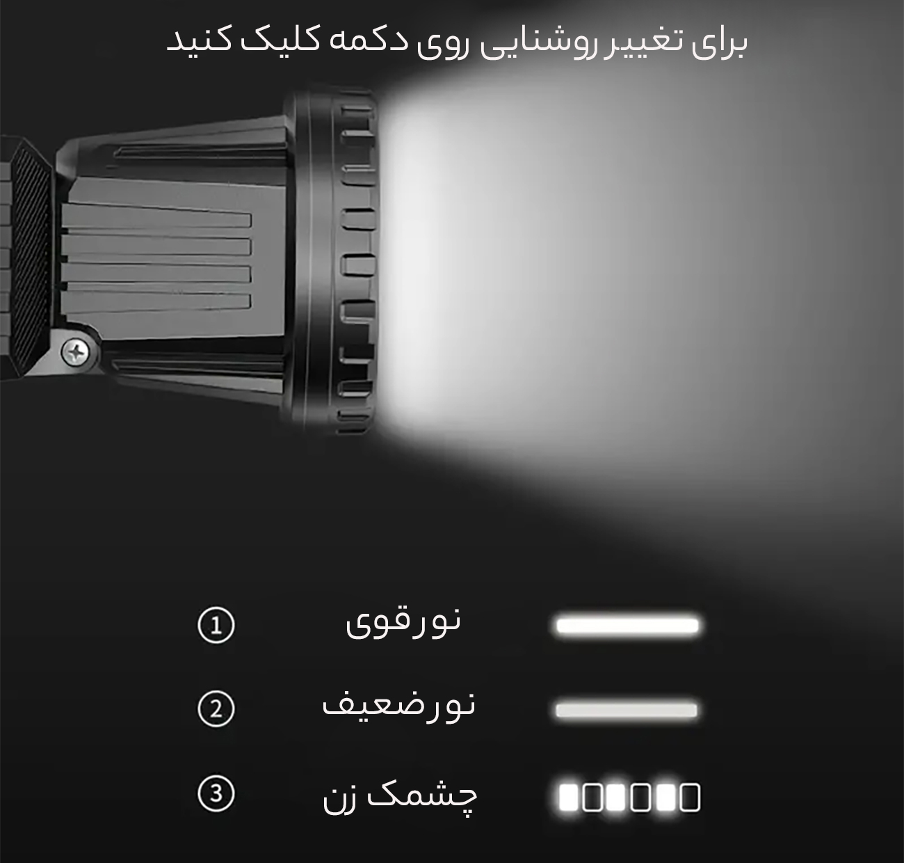 دارای سه سطح روشنایی