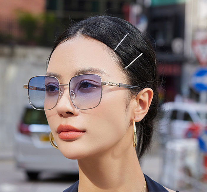 عینک دودی طوسی زنانه