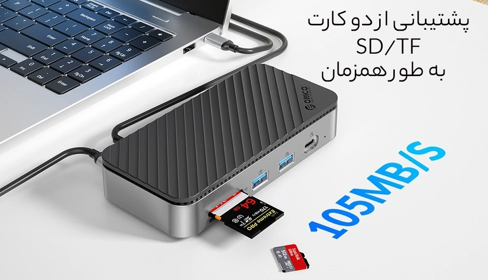 پشتیبانی از کارت اس دی و تی اف