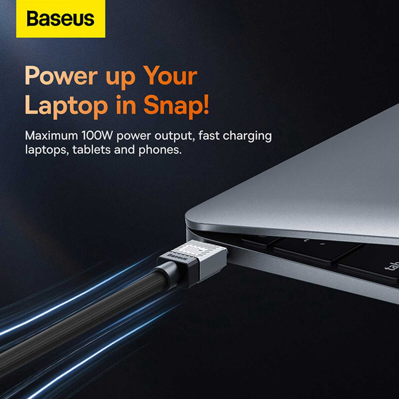 کابل در حال شارژ لپتاپ