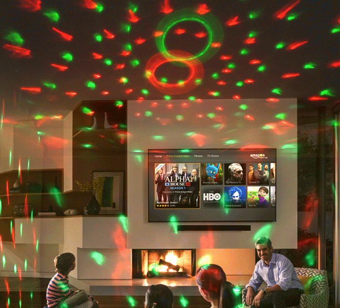 افکت&zwnj;های رنگی نور روی دیوار و سقف