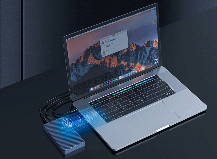 قاب هارد دیسک متصل به لپ تاپ