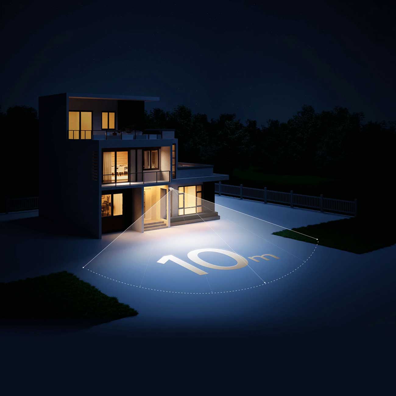 دید در شب دوربین نظارتی