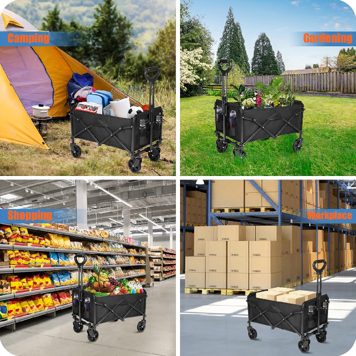 کاربردهای متعدد چرخ دستی تاشو