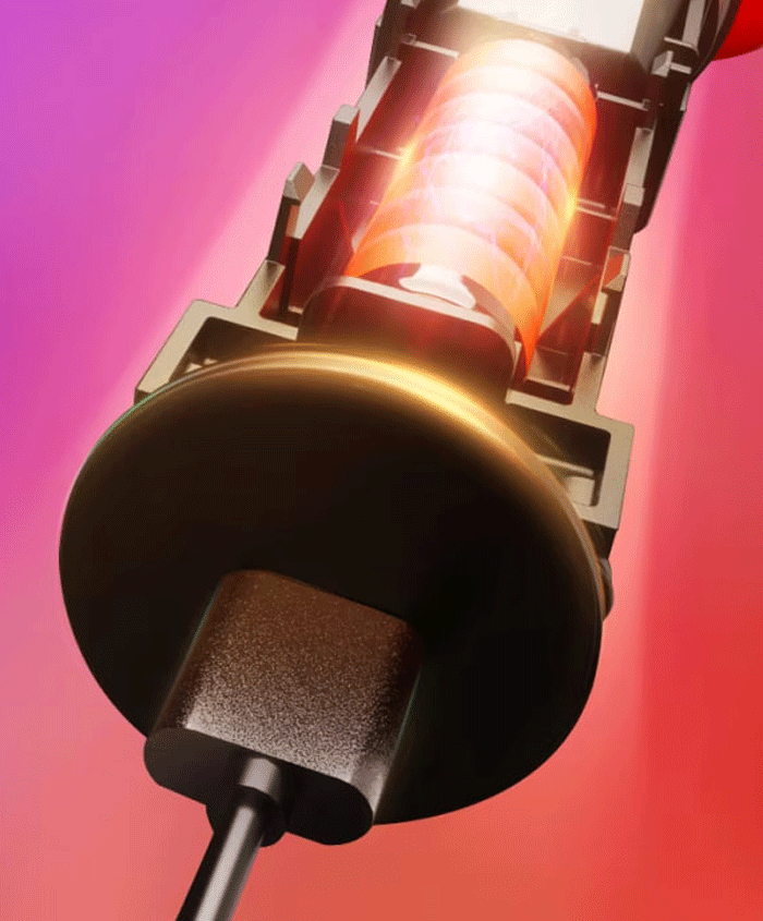 ماشین اصلاح در حال شارژ