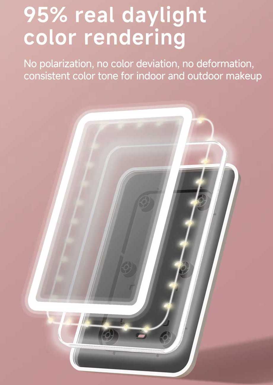 آینه چراغدار با ایجاد نور طبیعی