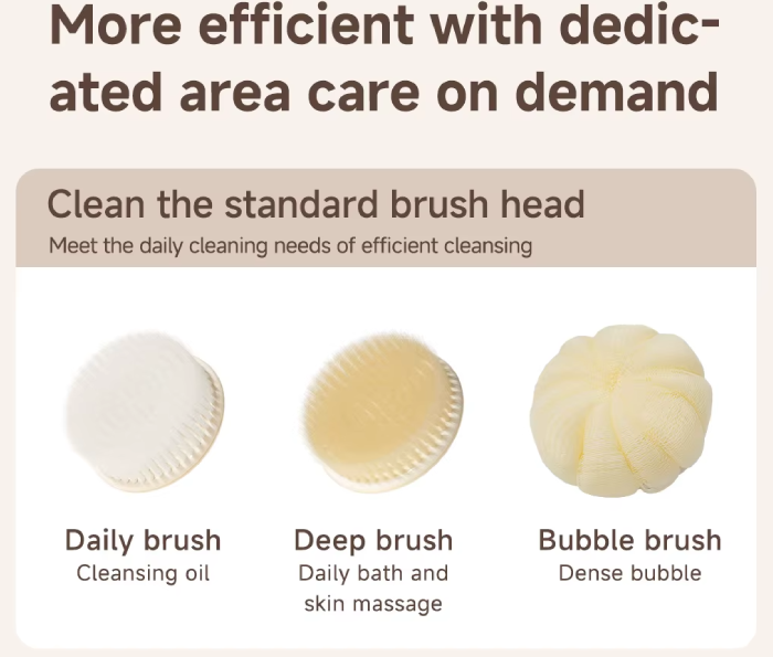 برس&zwnj;های متنوع دستگاه شستشو بدن