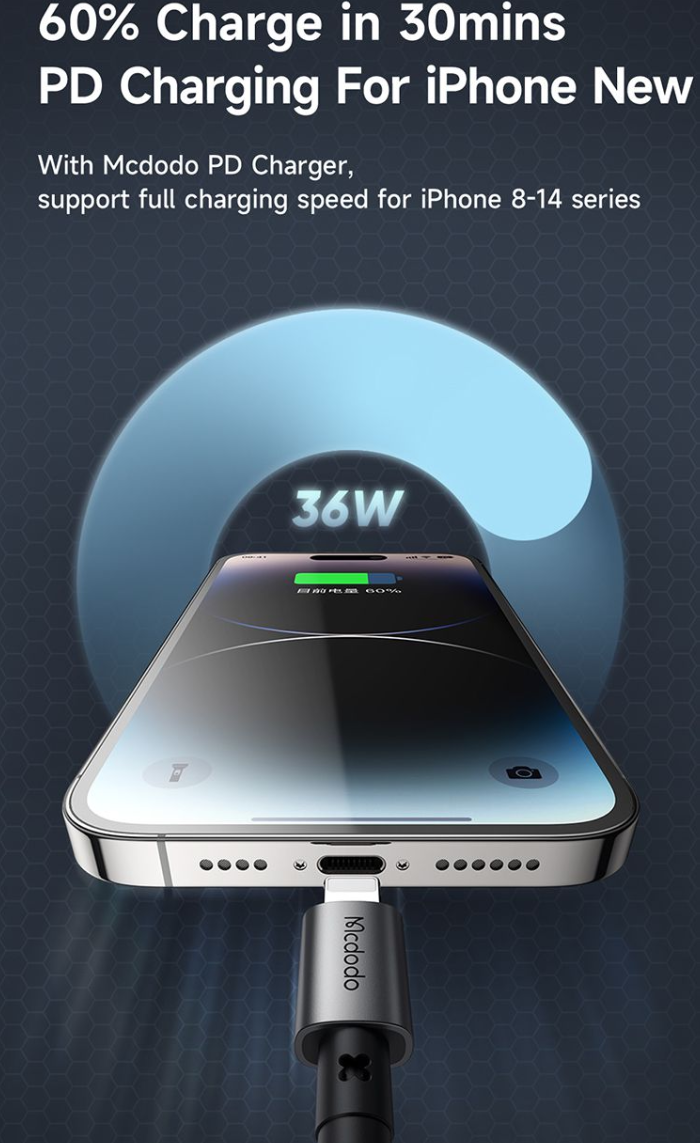 کابل آیفونی فست شارژ مکدودو