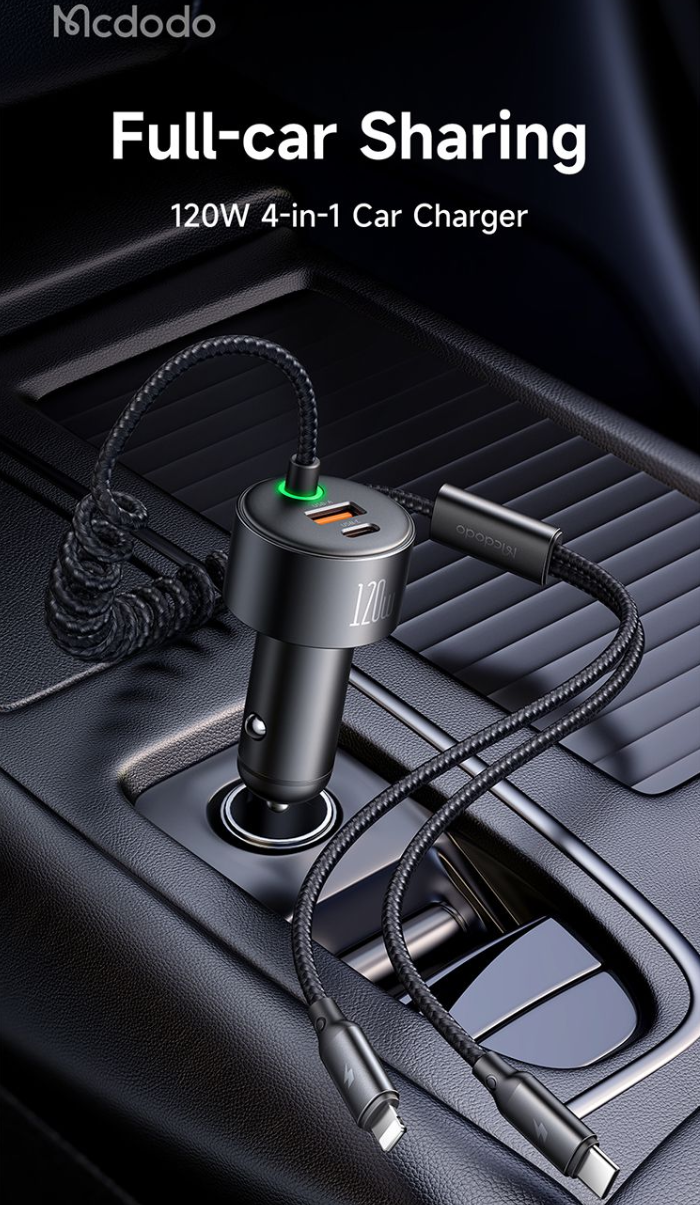 شارژر موبایل خودرویی چهار کاره