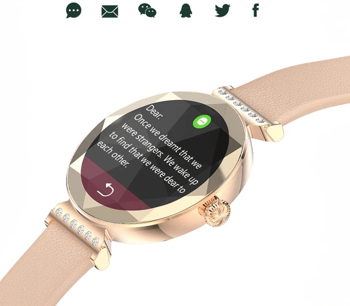 ساعت مچی هوشمند کرم رنگ