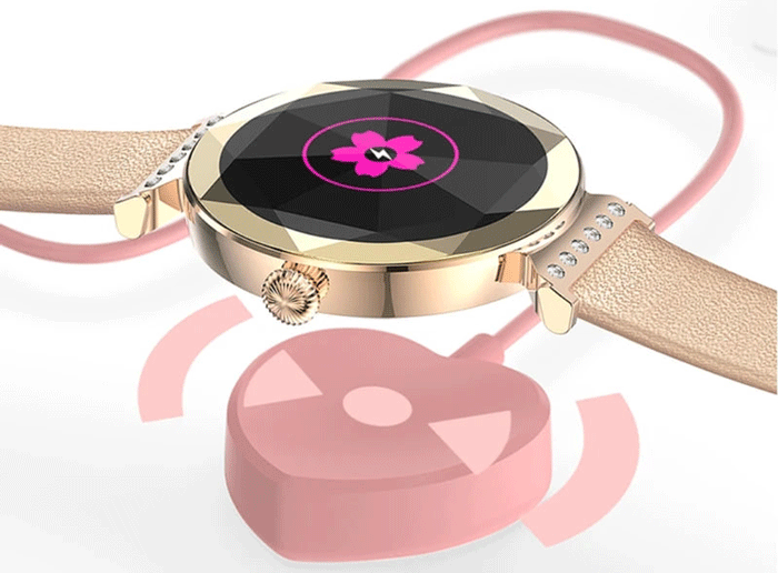 ساعت هوشمند در حال شارژ بی سیم