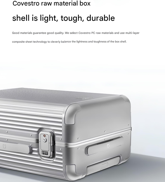 بدنه پلی&zwnj;کربنات چمدان چرخ دار