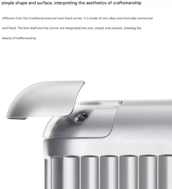 گوشه&zwnj;های آلیاژ روی ساک مسافرتی