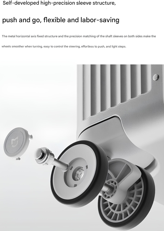 ساختار چرخ&zwnj;های باکیفیت چمدان شیائومی