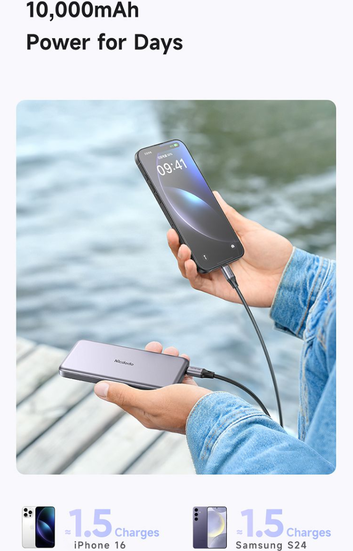 ظرفیت بالای باتری پاوربانک مک&zwnj;دودو