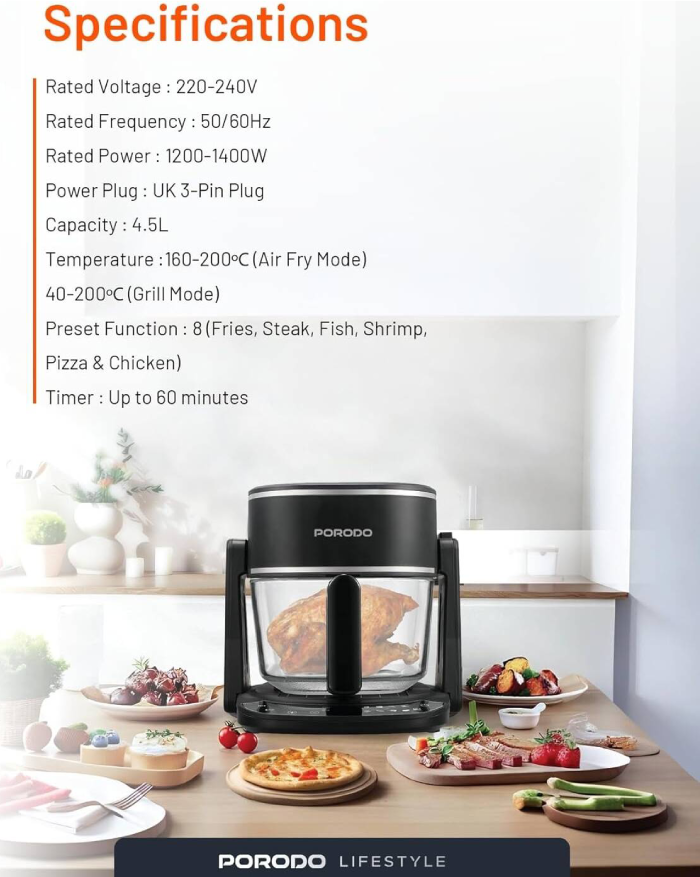 مشخصات فنی هواپز پورودو