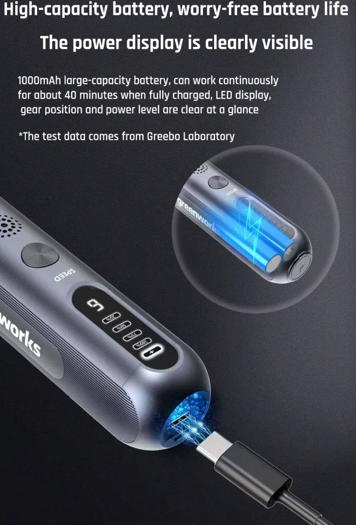 شارژدهی طولانی فرز انگشتی شیائومی