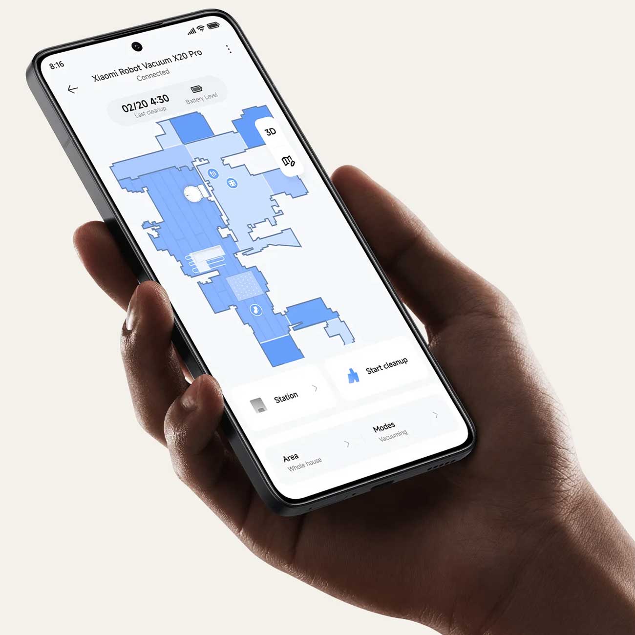 اتصال جارو رباتیک به گوشی