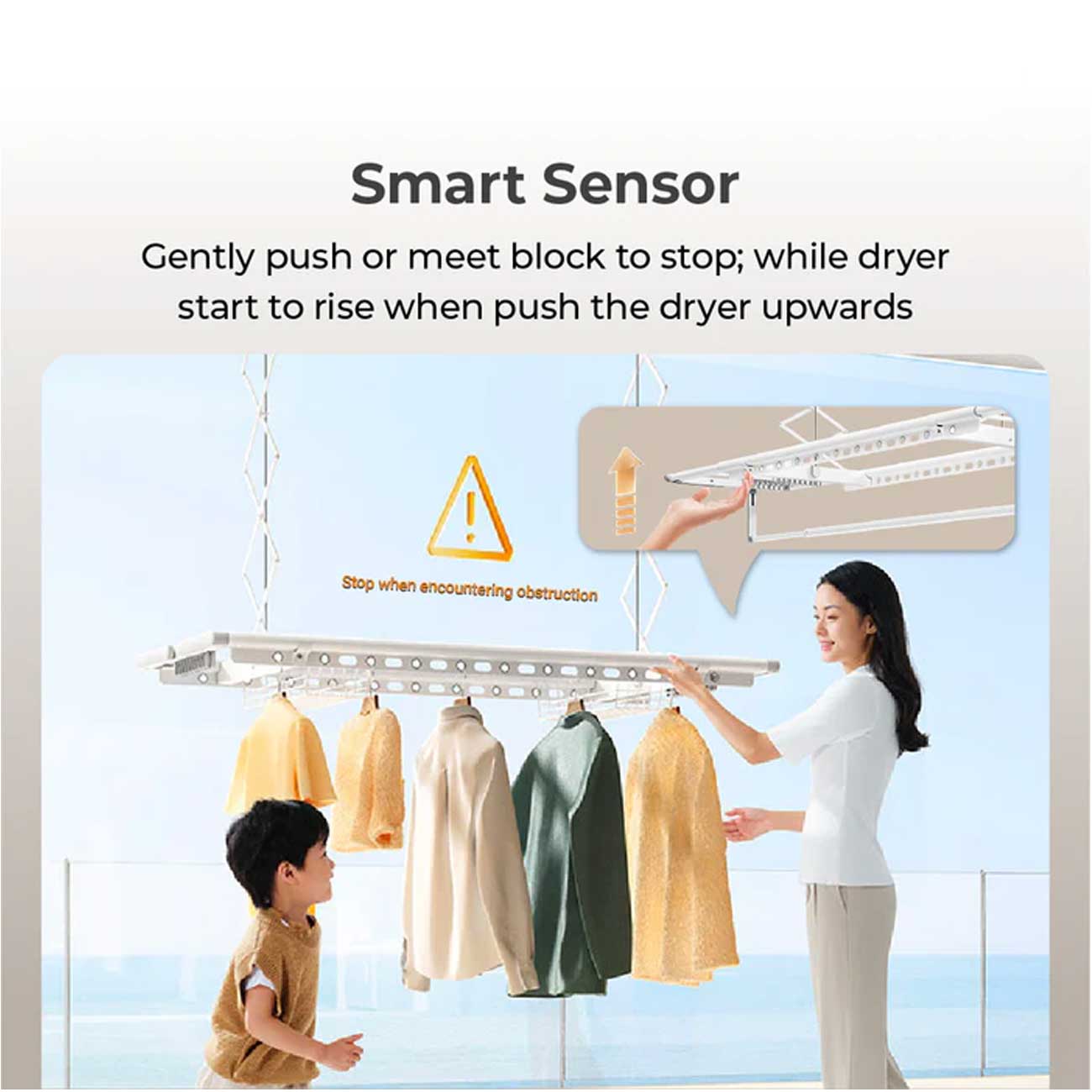 تنظیم آسان رختآویز سقفی