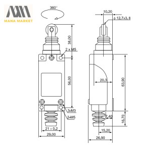لیمیت سوییچ CNTD مدل TZ-8112