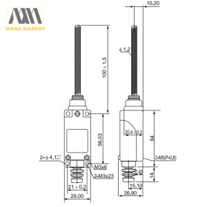 لیمیت سوییچ CNTD مدل TZ-8167