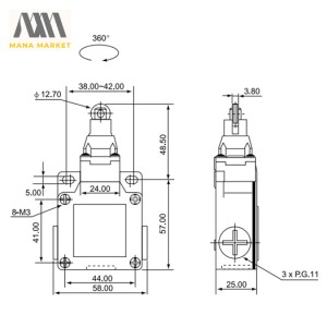 لیمیت سوییچ CNTD مدل CSA-003