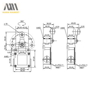 لیمیت سوییچ CNTD مدل CSA-021M