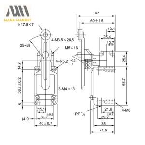 لیمیت سوییچ CNTD مدل CWLCA12-2-Q