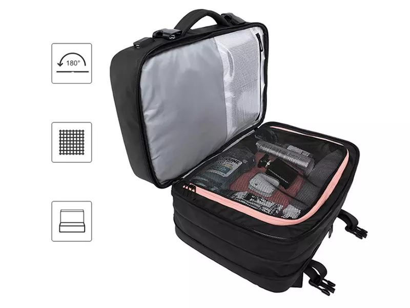 کوله پشتی مسافرتی لپ تاپ 15.5 اینچ یو اس بی دار بنج BANGE BG 1908D 45L Backpack Laptop with Charging Port