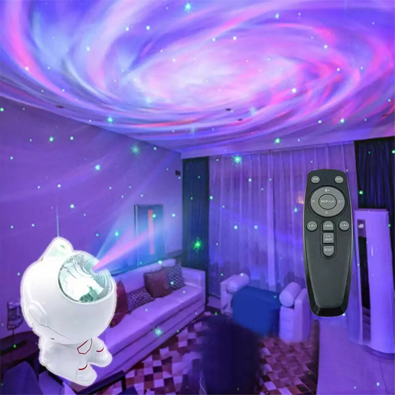 پرژکتور سحابی فضانورد شارژی Starry Sky Projector