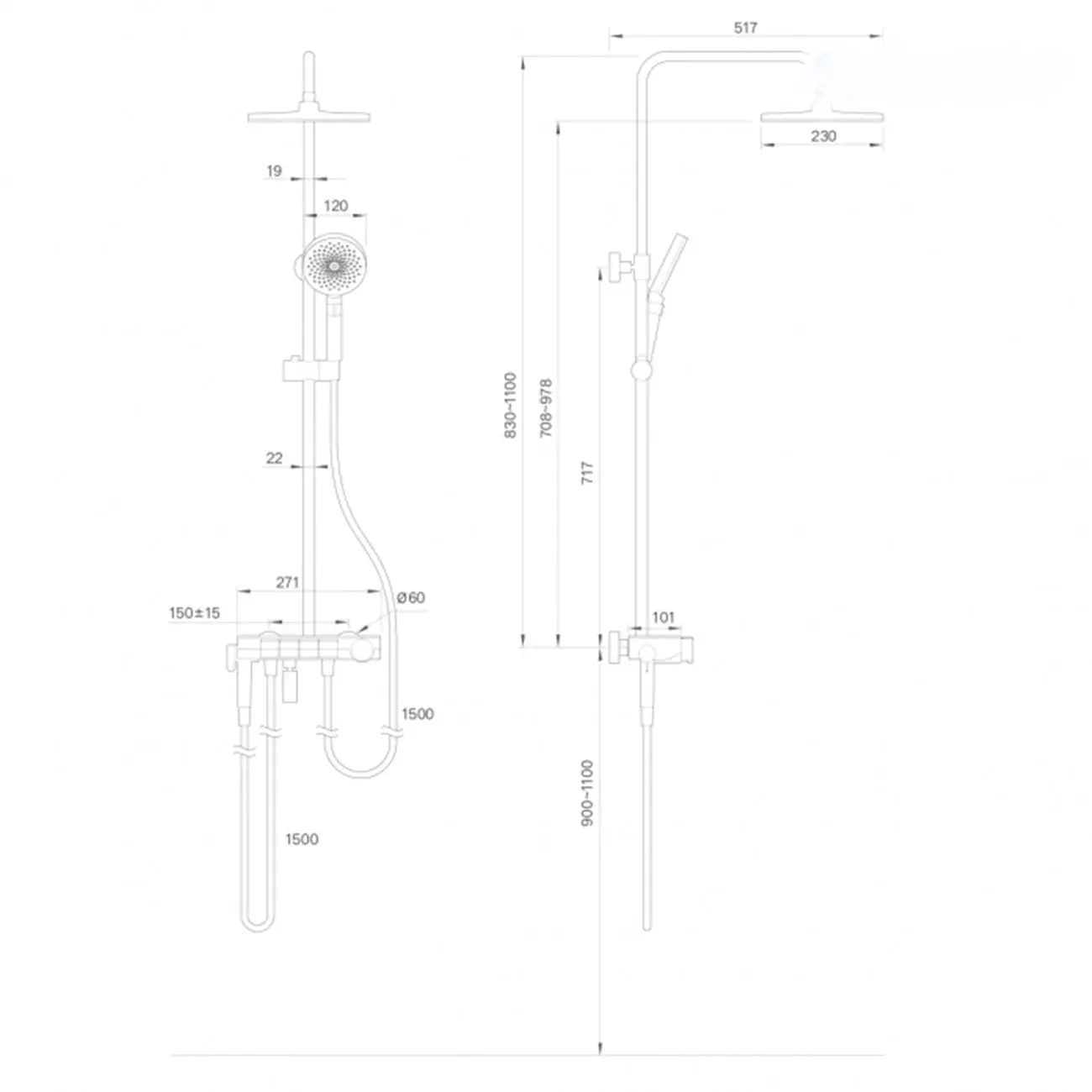 دوش حمام میجیا شیائومی S1 MJKWLYHS01DB