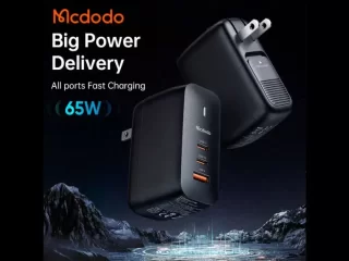 شارژر دیواری دیواری تایپ سی و یو اس بی 65 وات همراه با کابل دو سر تایپ سی مک دودو Mcdodo Fast Charge Gun wall charger CH-844